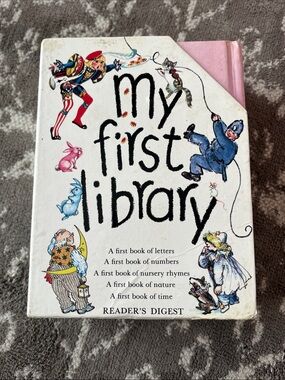 Reader's Digest "My First Library" Children's Book - White & Pink Cover